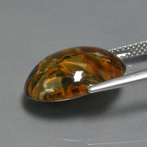 Pietersita Multicolor natural de 7.00 ct, Corte Óvalo, Opaco