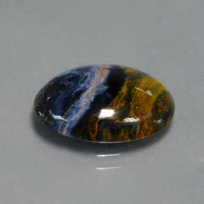 Pietersita Multicolor natural de 5.30 ct, Corte Óvalo, Opaco
