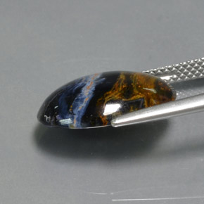 Pietersita Multicolor natural de 5.30 ct, Corte Óvalo, Opaco