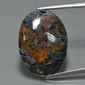 Pietersita Multicolor natural de 10.12 ct, Corte Óvalo, Opaco