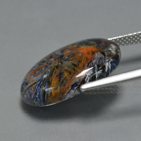 Pietersita Multicolor natural de 10.12 ct, Corte Óvalo, Opaco