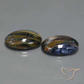 Gemas de Pietersita Multicolor natural de 16.26 ct, Ovalada, Opaco