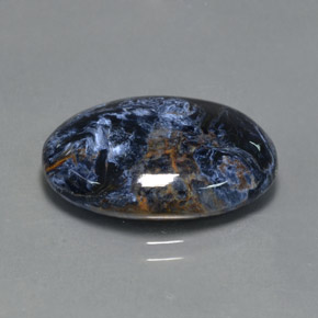 Pietersita multicolor natural de 10,42 ct, corte óvalo, opaco