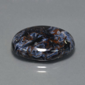 Pietersita multicolor natural de 12,34 ct, corte óvalo, opaco
