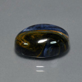 Pietersita multicolor natural de 12,27 ct, corte óvalo, opaco