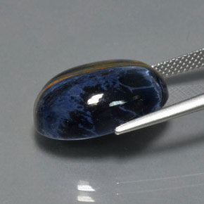Pietersita multicolor natural de 12,27 ct, corte óvalo, opaco