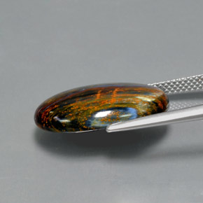 Pietersita Multicolor natural de 10.47 ct, Corte Óvalo, Opaco