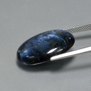 Pietersita multicolor natural de 10,70 ct, corte óvalo, opaco