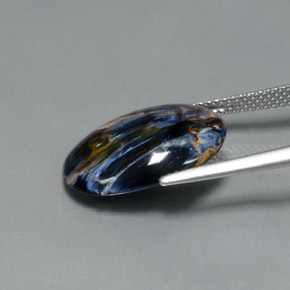 Pietersita Multicolor natural de 6.54 ct, Corte Óvalo, Opaco