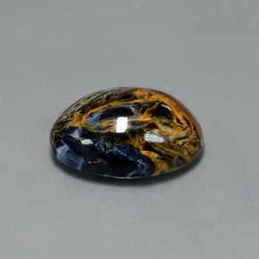 Pietersita multicolor natural de 11,81 ct, corte óvalo, opaco