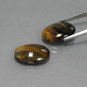 Gemas de Pietersita Multicolor natural de  ct, Corte Óvalo, Opaco