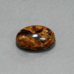Pietersita Multicolor natural de 5.08 ct, Corte Óvalo, Opaco