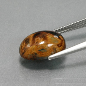 Pietersita Multicolor natural de 5.08 ct, Corte Óvalo, Opaco