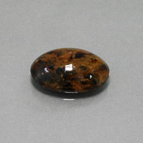 Pietersita multicolor natural de 4,18 ct, corte óvalo, opaco