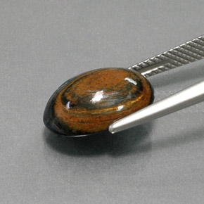 Pietersita Multicolor natural de 5.18 ct, Corte Óvalo, Opaco