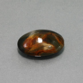 Pietersita multicolor natural de 4,54 ct, corte óvalo, opaco