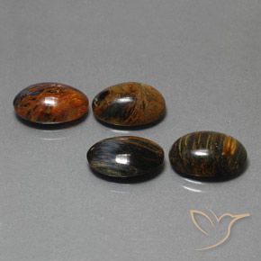 Gemas de Pietersita Multicolor natural de 14.51 ct, Ovalada, Opaco