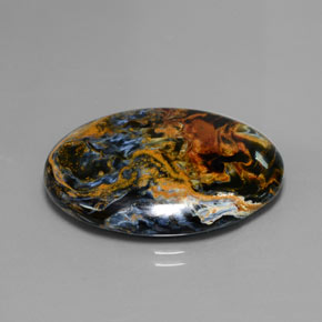 Pietersita multicolor natural de 24,42 ct, corte óvalo, opaco