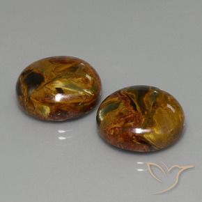 Gemas de Pietersita Multicolor natural de 34.12 ct, Redondo, Opaco