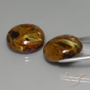 Gemas de Pietersita Multicolor natural de 34.12 ct, Redondo, Opaco