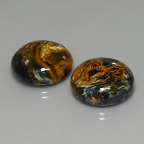 Gemas de pietersita multicolor natural de  ct, corte redondo, opaco
