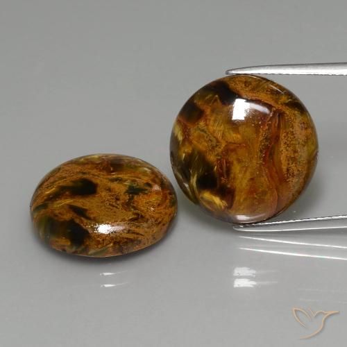 29.41ctw Natural Multicolor Pietersita, Redondo, Opaco