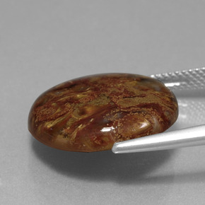 Pietersita multicolor natural de 11,89 ct, corte redondo, opaco