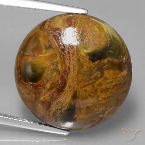 15.09ct Natural Multicolor Pietersita, Redondo, Opaco