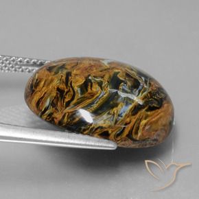 Pietersita Multicolor natural de 15.19 ct, Redondo, Opaco