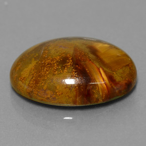 Pietersita multicolor natural de 12,64 ct, corte óvalo, opaco