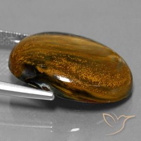 Pietersita Multicolor natural de 13.27 ct, Ovalada, Opaco