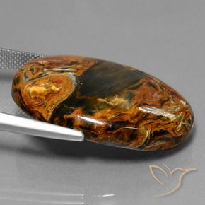 Pietersita Multicolor natural de 31.05 ct, Ovalada, Opaco