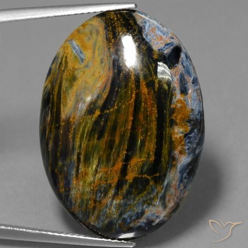 28.27ct Natural Multicolor Pietersita, Ovalada, Opaco