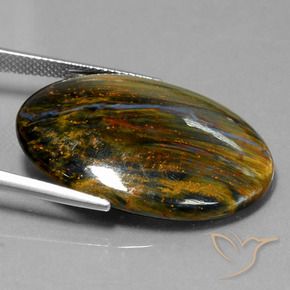 Pietersita Multicolor natural de 23.40 ct, Ovalada, Opaco