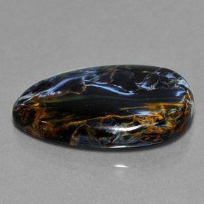 Pietersita multicolor natural de 30,52 ct, en forma de pera, opaco