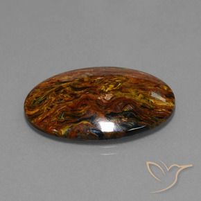 Pietersita Multicolor natural de 22.19 ct, Ovalada, Opaco