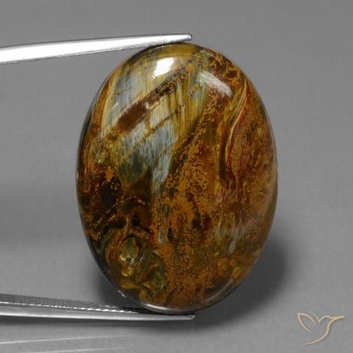 34.18ct Natural Multicolor Pietersita, Ovalada, Opaco