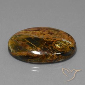 Pietersita Multicolor natural de 34.18 ct, Ovalada, Opaco