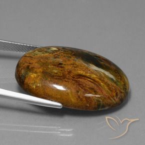 Pietersita Multicolor natural de 34.18 ct, Ovalada, Opaco