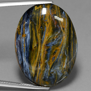 Pietersita Multicolor natural de 26.41 ct, Corte Óvalo, Opaco