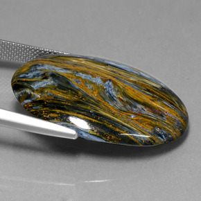 Pietersita Multicolor natural de 26.41 ct, Corte Óvalo, Opaco