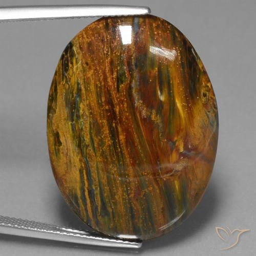 24.96ct Natural Multicolor Pietersita, Ovalada, Opaco