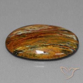 Pietersita Multicolor natural de 24.96 ct, Ovalada, Opaco