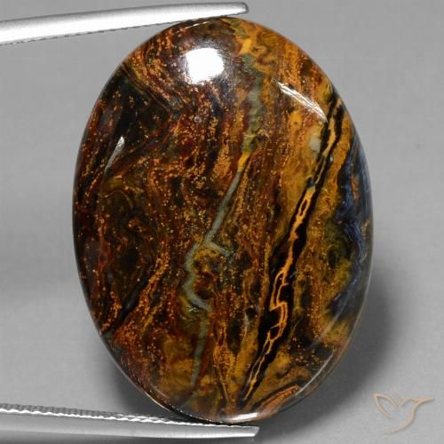 27.91ct Natural Multicolor Pietersita, Ovalada, Opaco