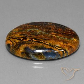 Pietersita Multicolor natural de 27.91 ct, Ovalada, Opaco