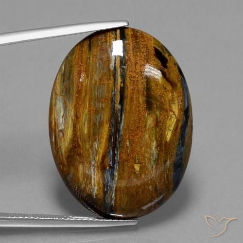 26.40ct Natural Multicolor Pietersita, Ovalada, Opaco