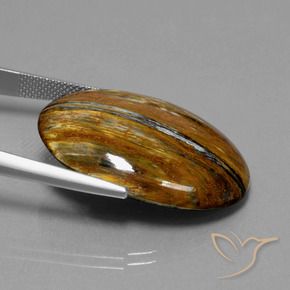 Pietersita Multicolor natural de 26.40 ct, Ovalada, Opaco