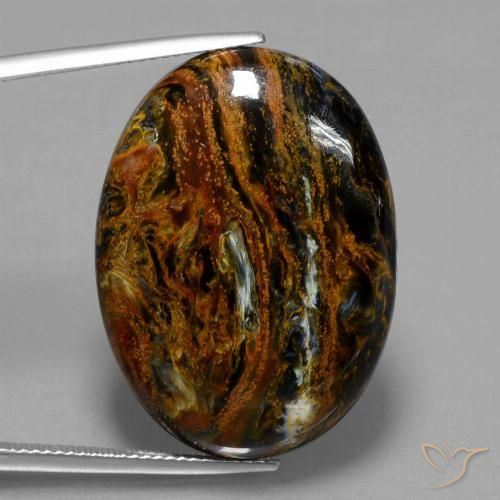 33.05ct Natural Multicolor Pietersita, Ovalada, Opaco