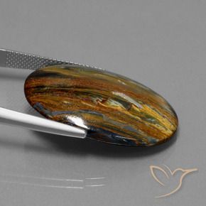 Pietersita Multicolor natural de 23.70 ct, Ovalada, Opaco