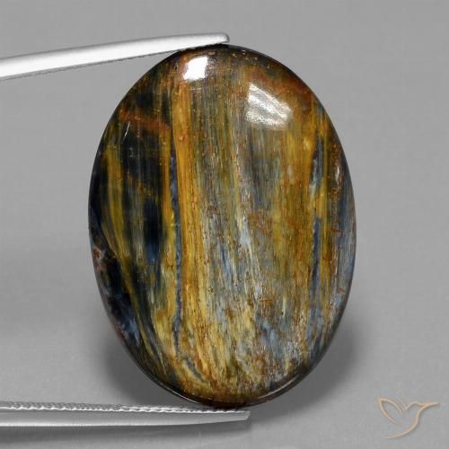 21.88ct Natural Multicolor Pietersita, Ovalada, Opaco
